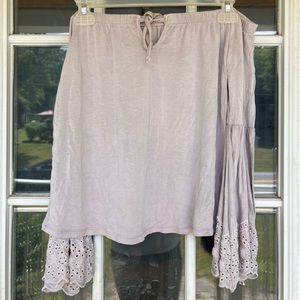Beige off shoulder top